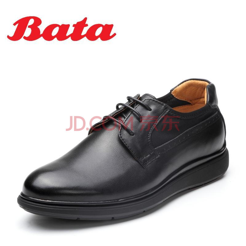 Bata/°Î¼Ñ2018´º×¨¹ñͬ¿îԲͷƽ¸úϵ´øÅ£Æ¤Äе¥Ð¬667-5AM8 ºÚÉ« 41