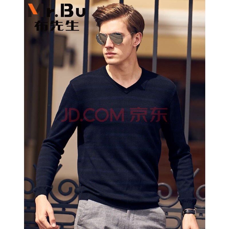 ²¼ÏÈÉúMr.Bu ʱÉÐVÁìÌõÎÆ´¿ÑòëÉÀ ºÚÉ« 180/96A (XL)