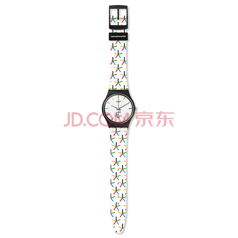 斯沃琪(swatch)瑞士手表 18平昌冬奥会特别款 五星竞技 石英表gz317