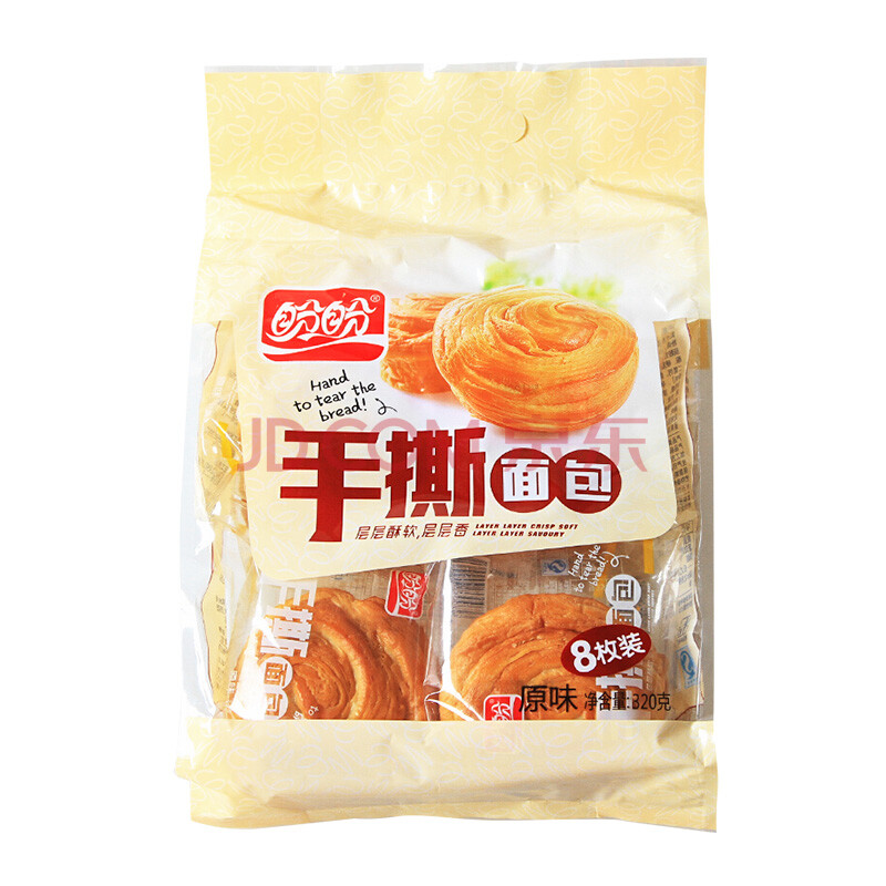 【京东馆】盼盼 盼盼手撕面包袋装320g 蛋糕零食