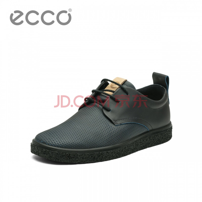 ECCO爱步潮流青年新款休闲鞋 简约系带便捷舒适低帮鞋 酷锐200344 黑色20034458225 #41