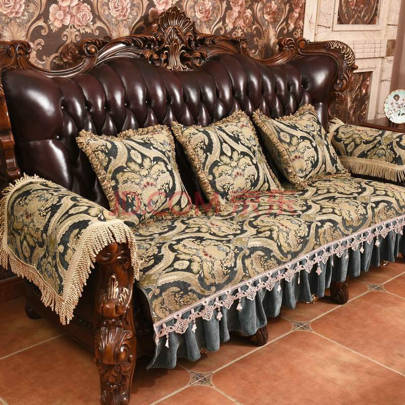 宝跃欧式沙发垫123组合套装四季通用皮防滑坐垫子美式高档奢华贵妃