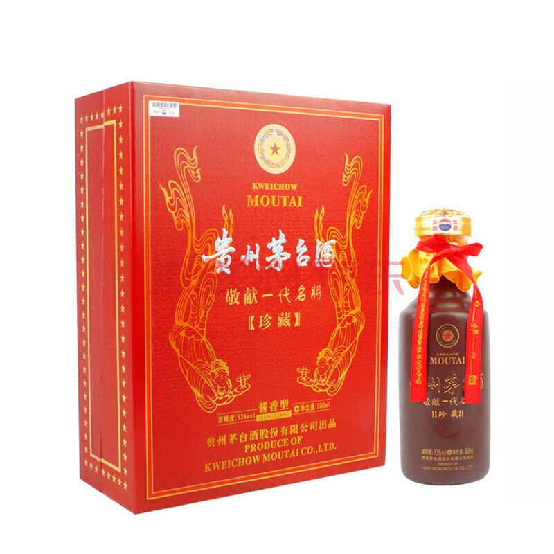 53¶È½´ÏãÐÍ°×¾Æ Ã©Ì¨ ¾´Ï×Ò»´úÃû½«ÐíÊÀÓÑ 500ml 2012Äê*µ¥Æ¿×°