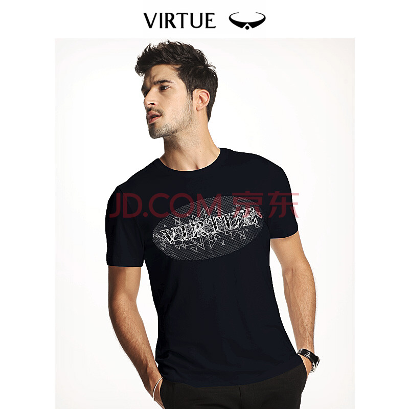 ¸»ÉðVirtue ÐÝÏÐ×Öĸӡ»¨ÃÞ°±ÂÚÔ²ÁìÊæÊÊÈáÈíÄжÌÐäTÐô TF132512 ÉîÀ¶É« 48/M