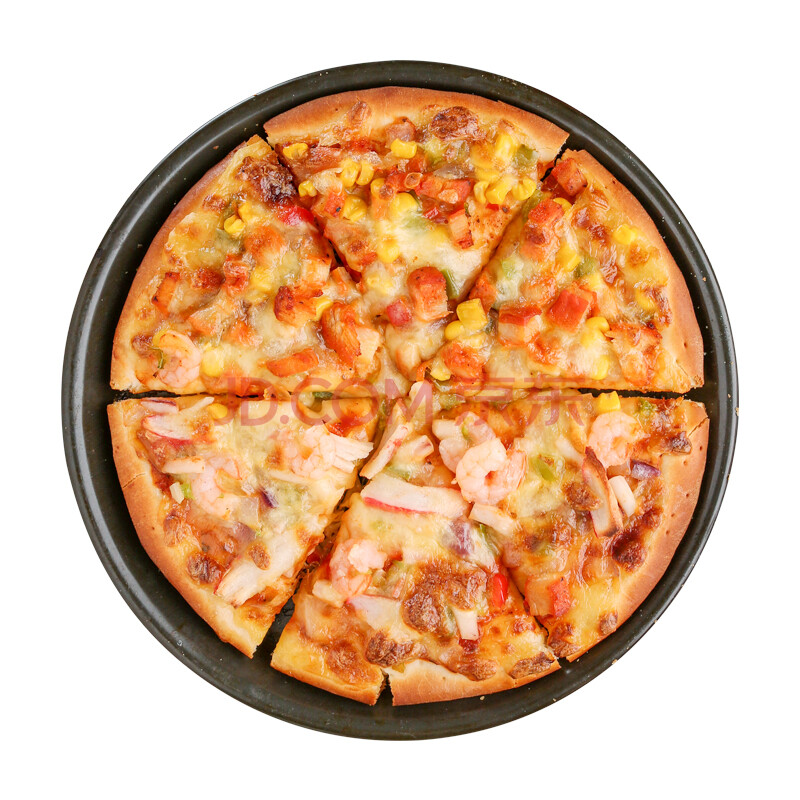 优利优客 鸡肉海鲜双拼披萨9寸340g 速冻半成品披萨清真食品微波烤箱