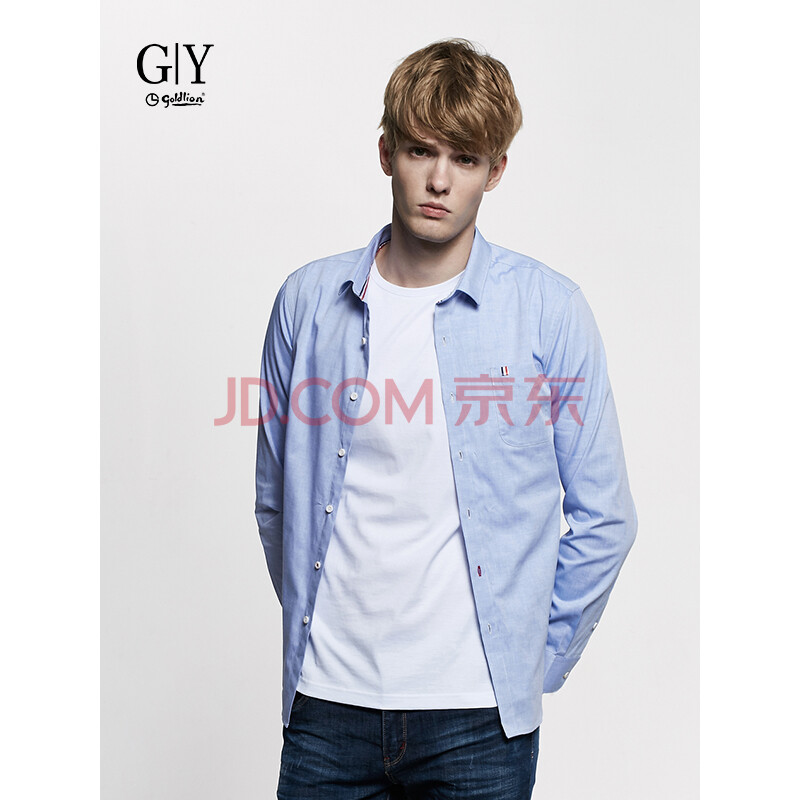 金利來GY服飾 時尚休閑襯衫 CCYC099-GE304 天藍 S