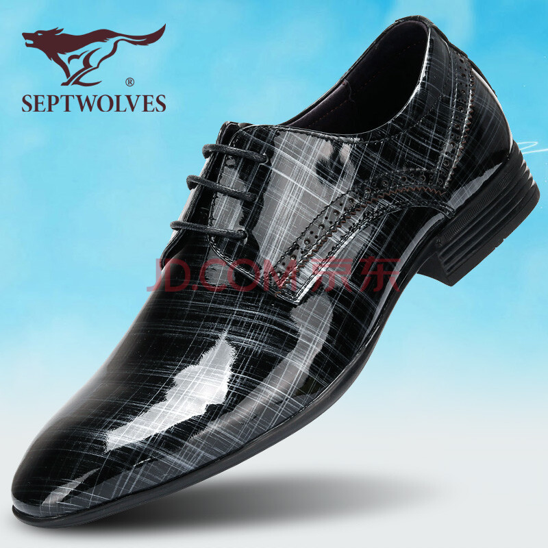 ÆßÆ¥ÀÇ£¨SEPTWOLVES£©ÄÐЬÉÌÎñÐÝÏÐÆ¤Ð¬ÁÁƤͷ²ãţƤӢÂ׳±ÄеͰﵥЬ¹¤×°Ñç»áЬϵ´ø½á»éЬÕýװЬ ÒøÉ« 38