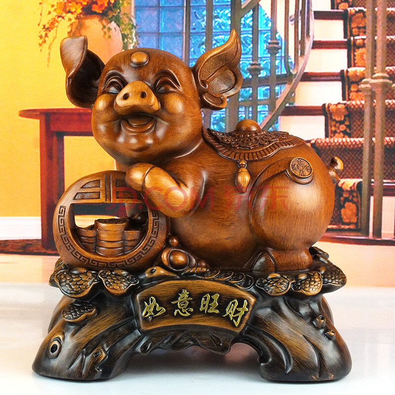 钰之源 可爱猪摆件 家居装饰品客厅办公室桌面摆设 生肖猪工艺品礼品