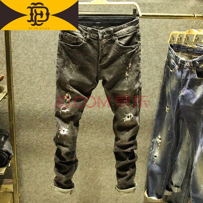 EDÆÆ¶´Å£×пãÄÐÐÞÉíС½ÅÇàÄêֱͲ¿ã×ÓÄÐÊ¿º«°æÏÔÊݺÚÉ«²¹¶¡´ºÏĿ ºÚÉ« 31 2³ß4