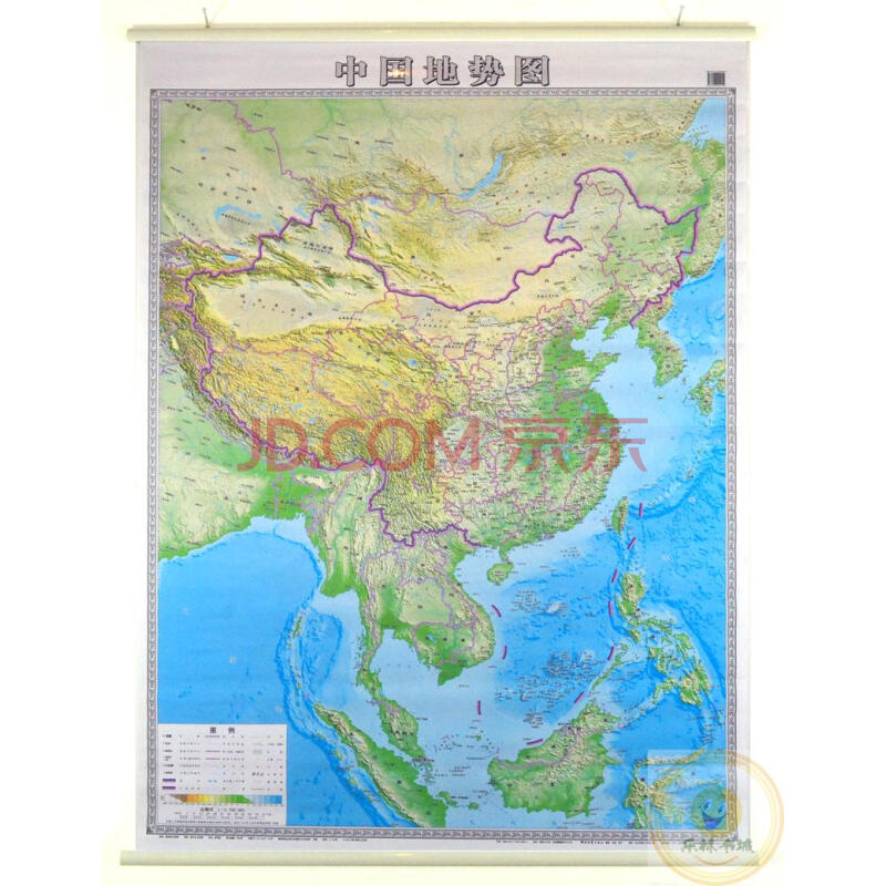 8米x1.1米 中国地形图地图挂图 高档正版 双面