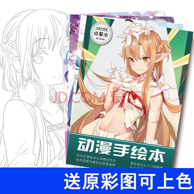 动漫人物手绘本 fate凹凸紫罗兰永恒花园动漫周边线稿临摹上色填色