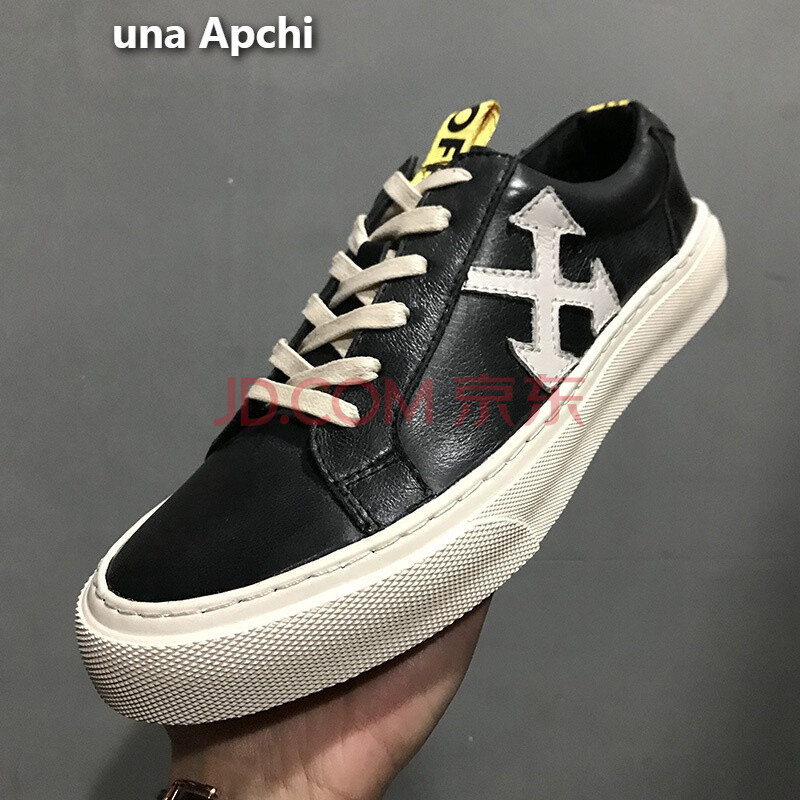 una Apchi Ïã¸Û³±ÅÆÄÐЬ´ºÏļ¾ÐÝÏÐÍ¸ÆøÕæÆ¤°åЬÈÕϵ×ö¾É¸´¹Å¼ýÍ·Æ´½ÓµÍ°ï»¬°åЬ ºÚÉ« 40