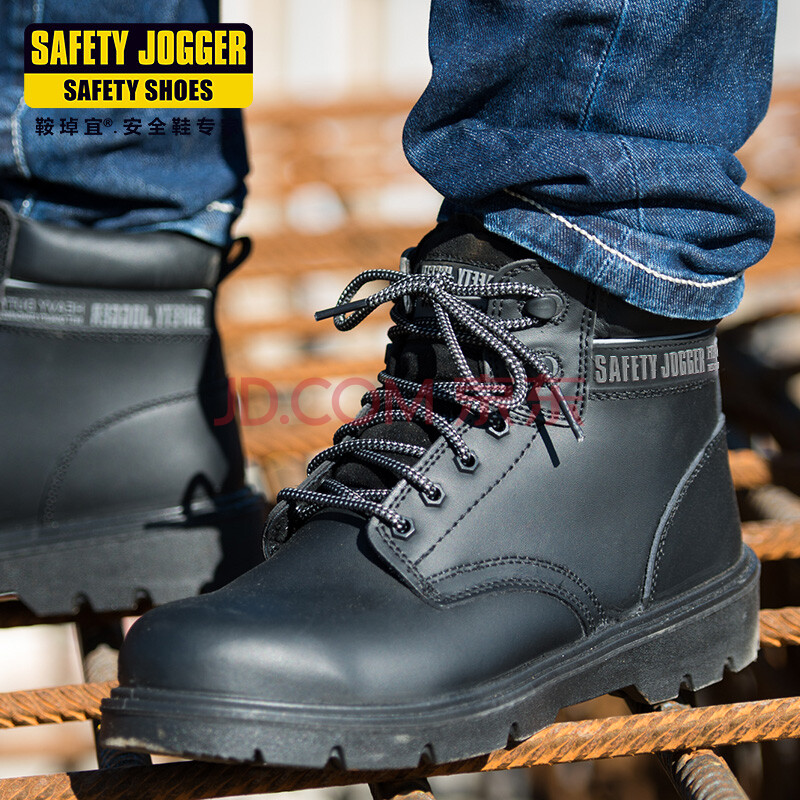 Safety Jogger °°¬kÒËÕæÆ¤Àͱ£Ð¬ÄÐËܸÖÍ··ÀÔÒ·À´Ì·À»¬·À¾²µç·ÀË® ºÚÉ« 43