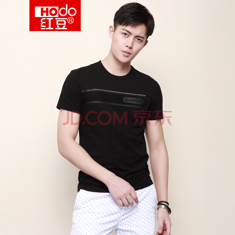 ºì¶¹ Hodo ÄÐ×° ¶ÌÐäTÐôÄÐÐÞÉíÔ²ÁìÃÞ°±»ì·Ä¸öÐÔÀÁº×°ÊÎÄÐÊ¿¶ÌÐäTÐô S1ºÚÉ« 175/92A