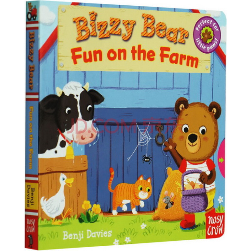 bizzy bear: fun on the farm 纸板活动操作书 儿童英语早教书