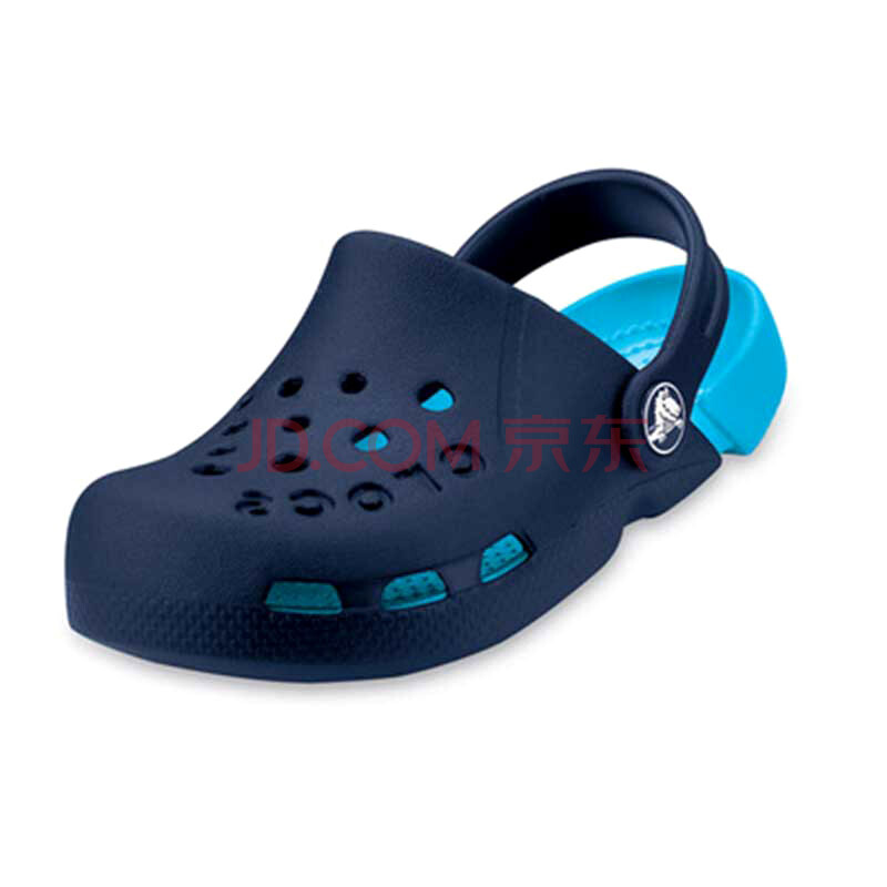 全球购 全球购 卡骆驰/crocs 蝴蝶结闪亮女童鞋儿童亮粉休闲平底女凉鞋 10400 蓝色 C 08