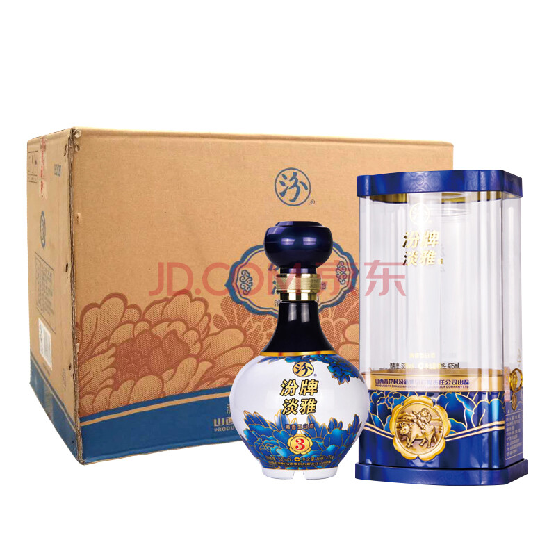 汾酒集團 汾牌淡雅3 清香型白酒 整箱裝 53° 475ml*6瓶