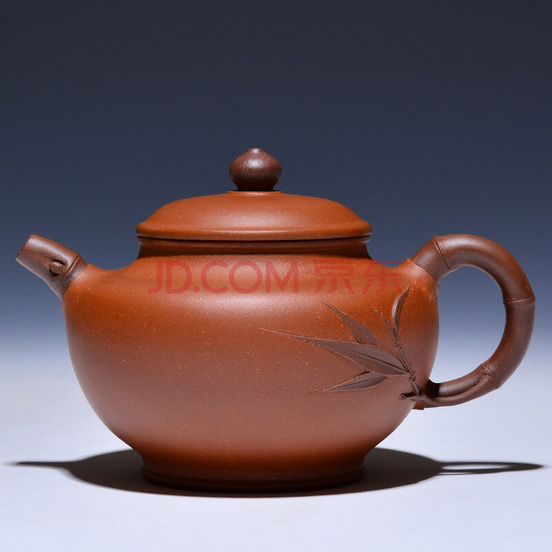 吉羊 宜兴紫砂壶功夫茶具 名家全手工竹节系列茶壶 原矿清水泥 莲子竹