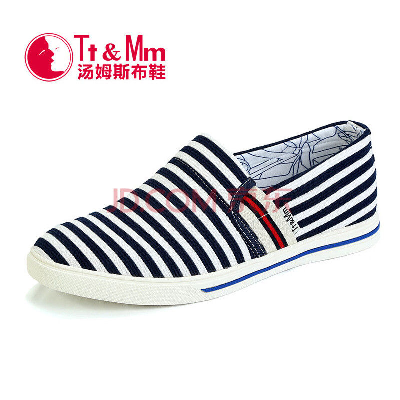Tt&Mm/ÌÀķ˹¸ñ×ÓÌõÎÆÀÁÈËÒ»½ÅµÅÌ׽ŷ«²¼Ð¬ Ïļ¾ÊæÊÊÈÕ³£ÐÝÏÐЬTM536500M ÉîÀ¶ 43