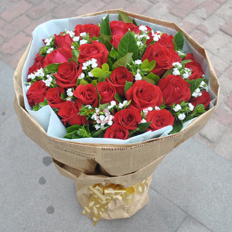 雅龙鲜花 玫瑰花束鲜花速递 七夕情人节送女友浪漫礼物 生日礼物 全国