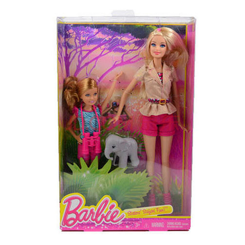 美泰barbie 芭比娃娃 女孩玩具 芭比姐妹欢乐旅行 bdg