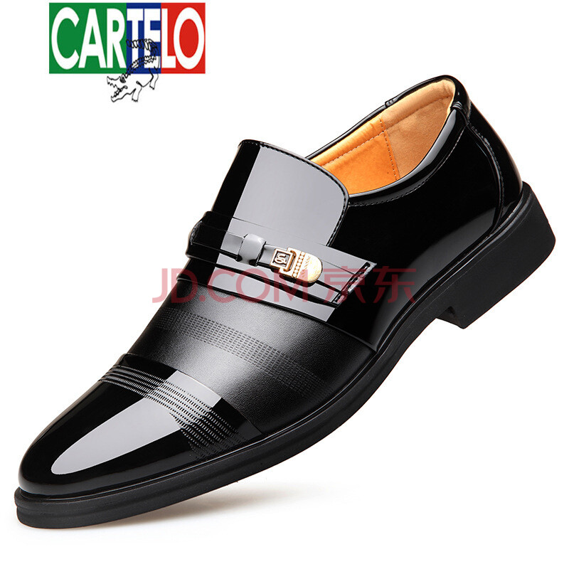 ¿¨µÛÀÖöùÓ㣨CARTELO)´º¼¾Ð¿îÄÐÊ¿ÕæÆ¤ÉÌÎñÕýװƤЬÌ׽ŻéЬӢÂ×ʱÉмâÍ·ÄÐЬ ºÚÉ« 42