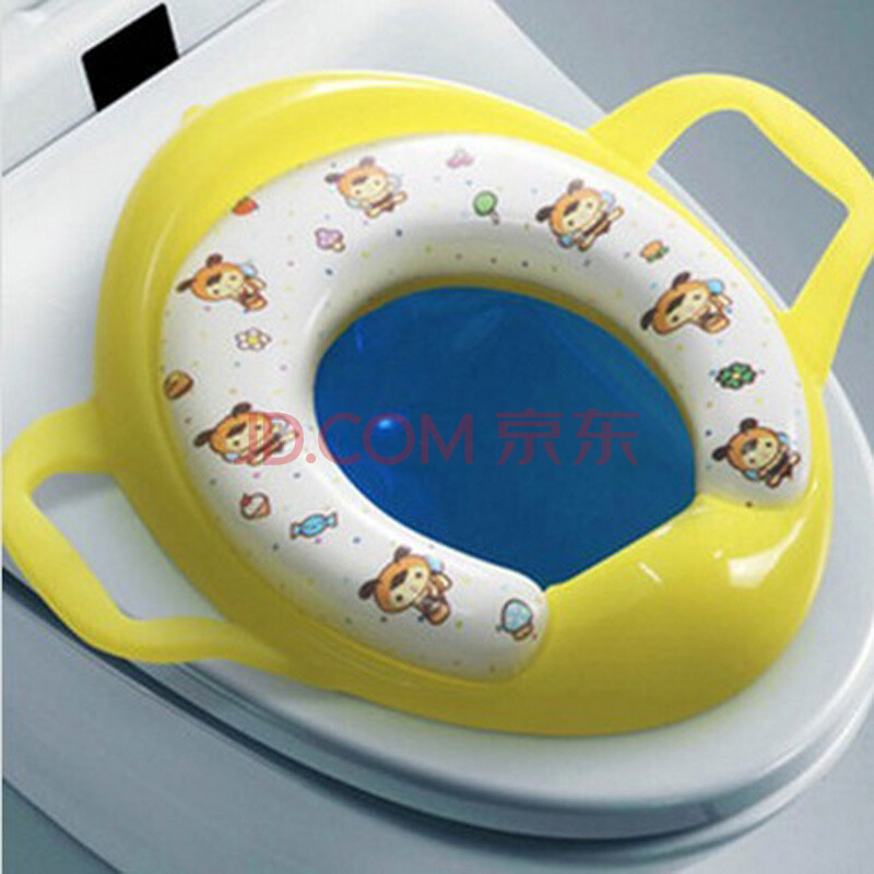 蔓葆儿童辅助座便器/马桶圈/马桶盖/马桶垫 黄色