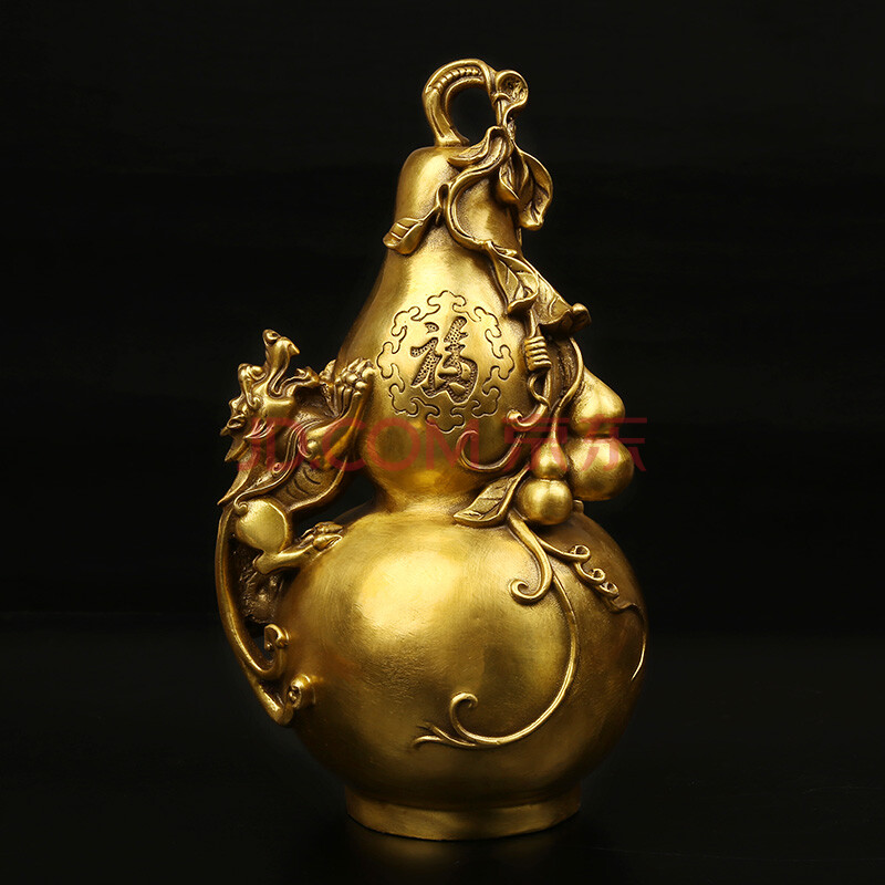 开光铜葫芦摆件貔貅葫芦摆件葫芦福风水摆件大号工艺品 福禄葫芦(貔貅