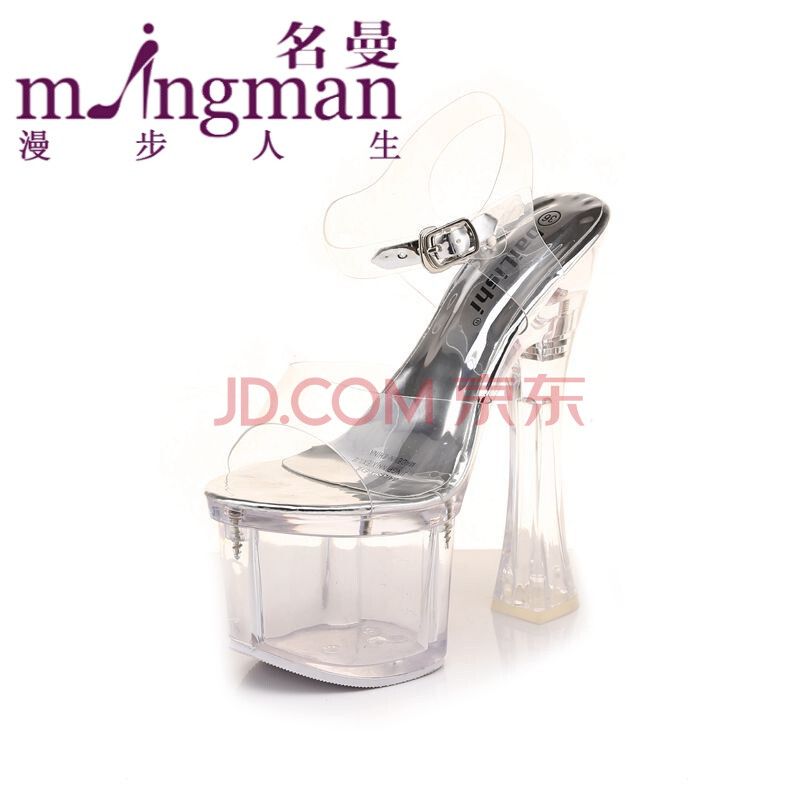 ÃûÂü 18cm×ßÐãºÞÌì¸ßË®¾§´Ö¸úÁ¹Ð¬Å®ÏÄ·Àˮ̨ºñµ×Ò¹µê17cm¸ß¸ú͸Ã÷Ь 109-12͸Ã÷É« 34
