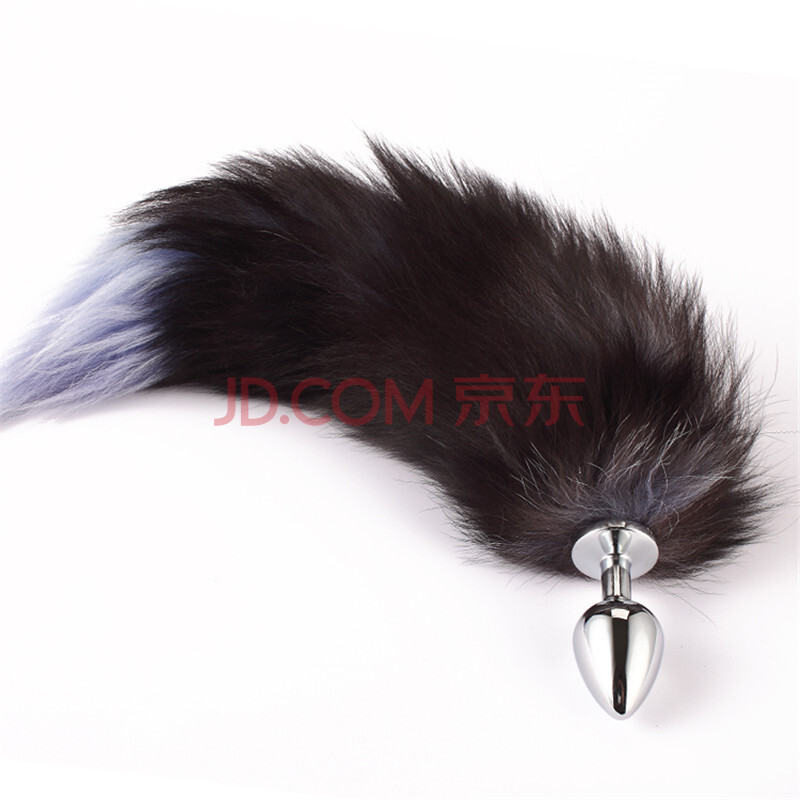 玩爆潮品 sm不锈钢肛塞粗大型狐尾后庭自慰器 成人用品 玄狐大号