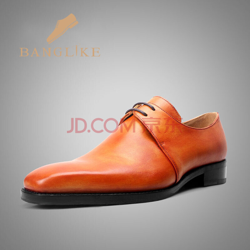 BANGLIKE ÊÖ¹¤¶©×öÉÌÎñÐÝÏн¥±äÉ«µÂ±ÈЬDerby Shoe¹ÌÌØÒìÄи´¹Å¶¨ÖƳ± ÄûÃÊ»Æ+ÄÚÖ§Ïß¹¤Òµ 42