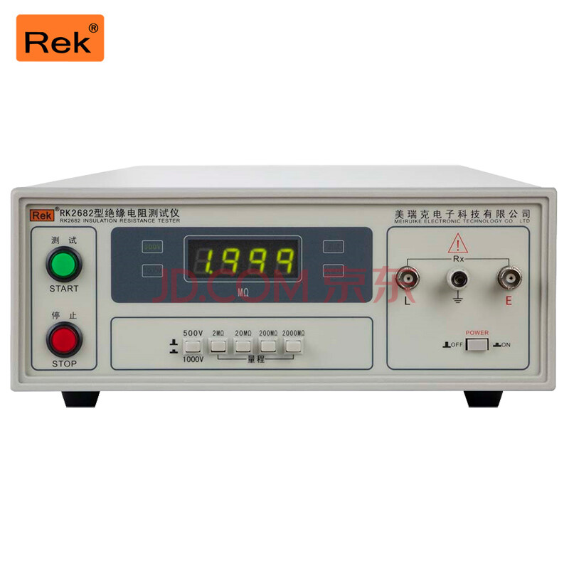 rek美瑞克rk2682n数显绝缘电阻测试仪500v1000v05mΩ1999mΩrk2682