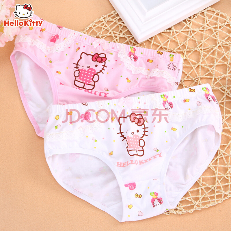 凯蒂猫 hello kitty儿童内裤女纯棉 舒适可爱卡通图案女童三角裤短裤