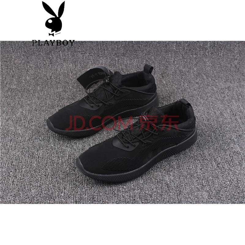 »¨»¨¹«×Ó£¨PLAYBOY£©´ºÏÄÇï¿îÄÐÊ¿ÐÝÏÐÔ˶¯Ð¬·À»¬ÄÍÄ¥ÊæÊÊÍ¸ÆøÂýÅÜЬÂÃÓÎЬÄÐʱÉг±Ð¬ ºÚÉ« 38