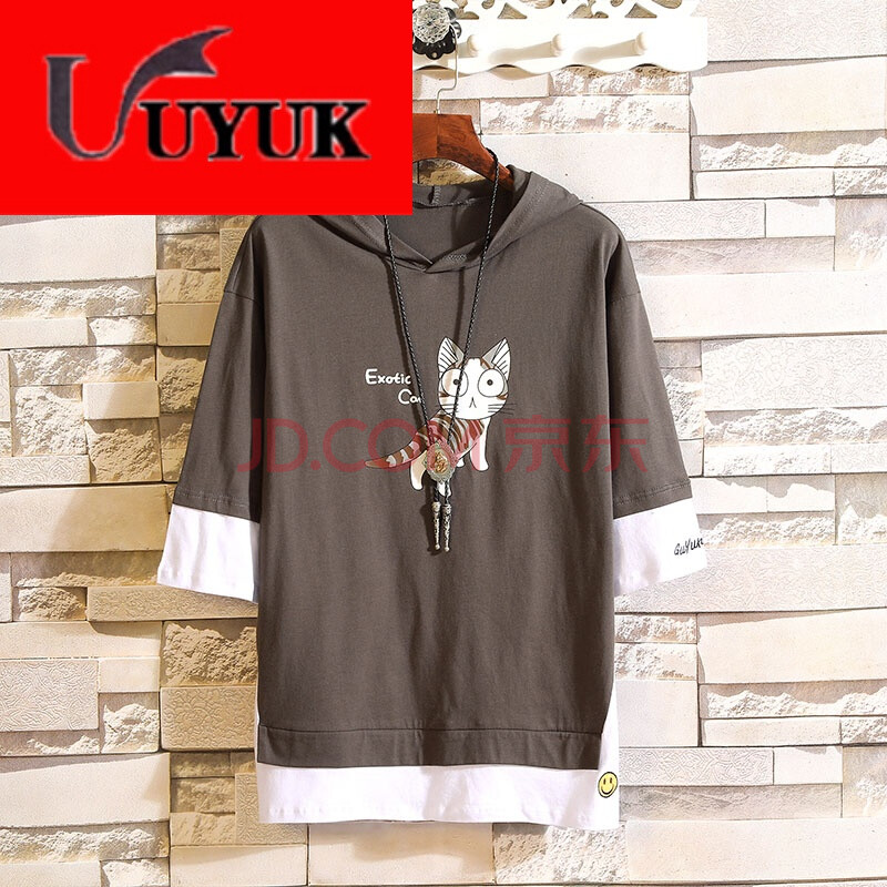 UYUK¶ÌÐäTÐôÎÀÒÂÄÐÊ¿2018Ë§ÆøÏļ¾Ð¿îʱÉÐǰÎÀÁ¬Ã±Æß·ÖÐäѧÉúÇàÉÙÄê¿íËÉÌ×Í·º«°æ³±Á÷ÉÏÒÂÍâÌ×ÄÐ×° 81Éî»Ò M