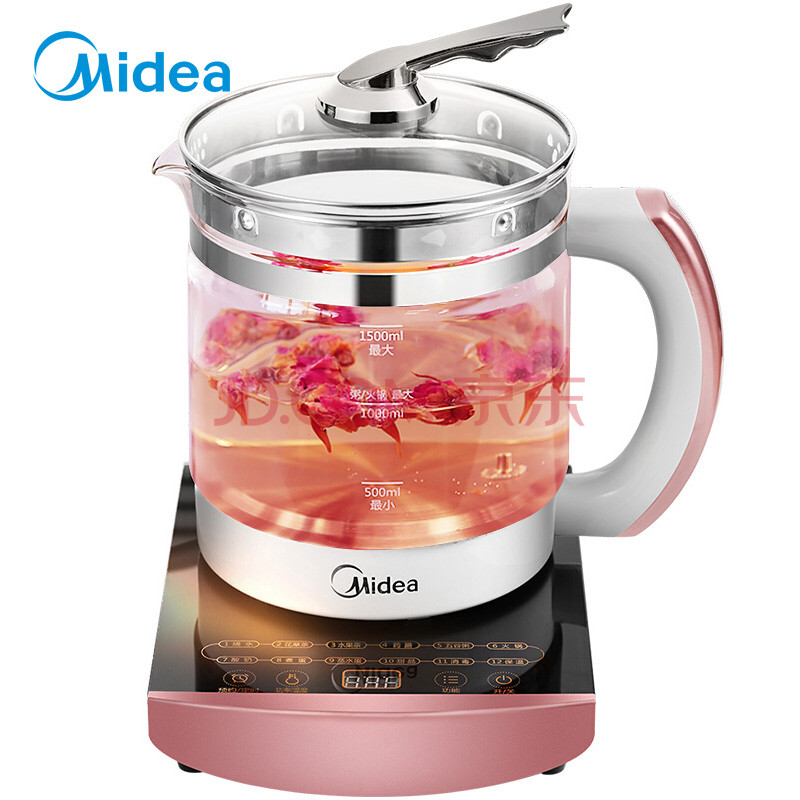 美的（Midea）养生壶 一机多用 多功能烧水壶煮茶壶 1.5L容量WGE1701b