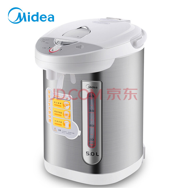 美的（Midea）电热水瓶 304不锈钢电水壶 5L容量 智能保温电热水壶 双出水烧水壶PD105-50G