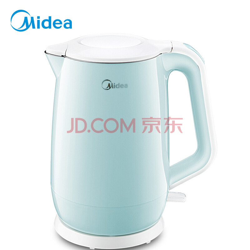 美的（Midea）电水壶 304不锈钢电热水壶 双层防烫烧水壶 1.7L容量 无缝一体内胆 WHJ1701d
