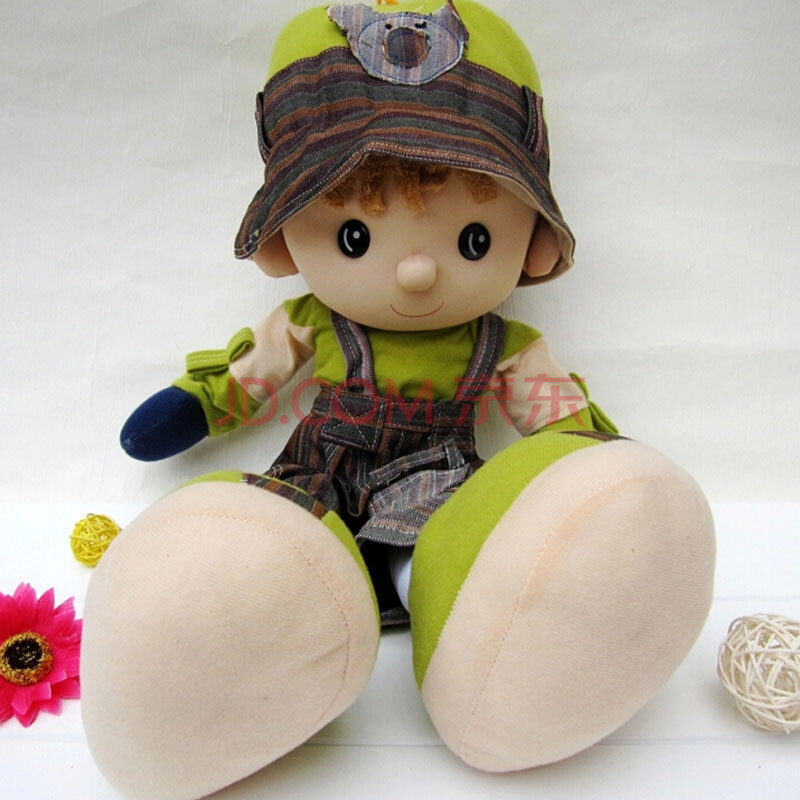 雅皮士布娃娃 可爱小男孩洋娃娃 人偶儿童男生毛绒公仔玩具礼物 布标