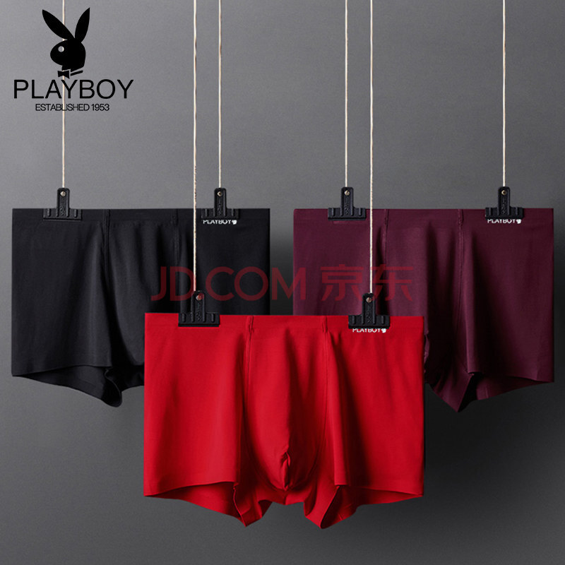 PLAYBOY/»¨»¨¹«×ÓÄÐÊ¿ÄÚ¿ãÏļ¾Í¸ÆøÎÞºÛU͹ƽ½Ç¿ãËĽǶ̿ãÇàÄê´óÂëĪ´ú¶û ºÚÉ«+¾Æºì+´óºì L