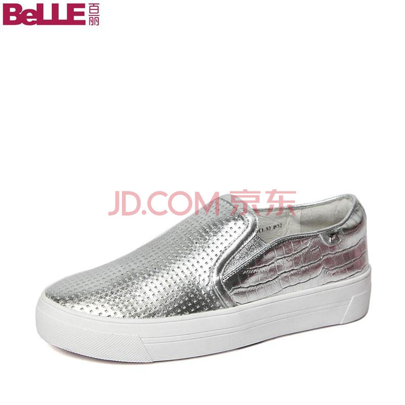 Belle/°ÙÀö´º¼¾×¨¹ñͬ¿îÒøÉ«ÌùĤÑòƤŮЬ£¨³å¿×£©BJBB4AM6 ר¹ñ1 ÒøÉ« 35
