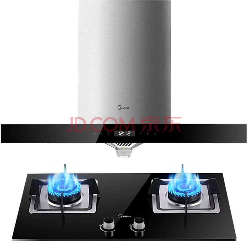 美的（Midea）大吸力高温洗 欧式油烟机灶具套装(天然气) CXW-200-DT518R