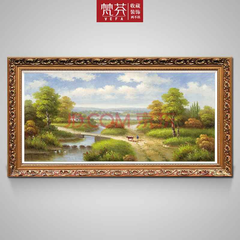 vefa梵芬纯手绘油画 古典风景油画装饰画古典乡村风景