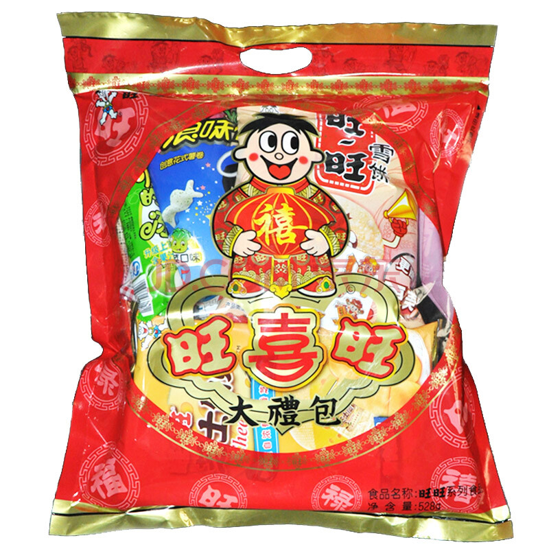 旺旺旺喜旺大礼包528g*5包装春节年货大礼包礼盒休闲送礼零食礼品5