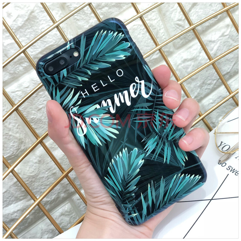 Æ»¹û6s plusÏÉÅ® ÂÌÖ²Îï8plus/7plus/iPhoneX ÊÖ»ú¿Ç6s/7/8Å®¿î³± iPhoneX Hello summerÒ¶×ÓÈí¿Ç