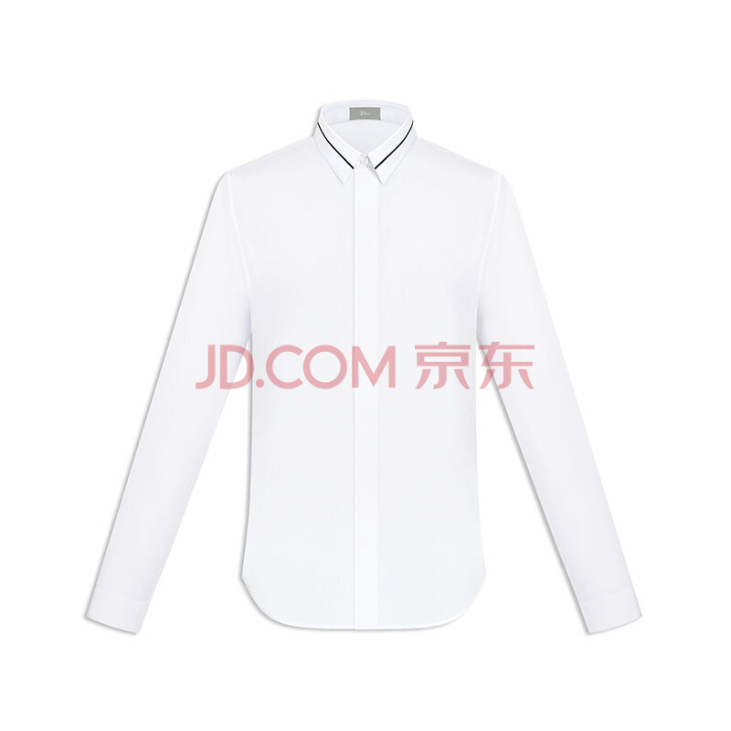 迪奥(dior)男士春季 海蓝色镶边装饰领口衬衫663c518a