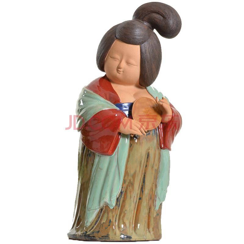 石湾公仔古典唐朝仕女摆件家居装饰品客厅玄关电视柜新中式摆件 唐韵