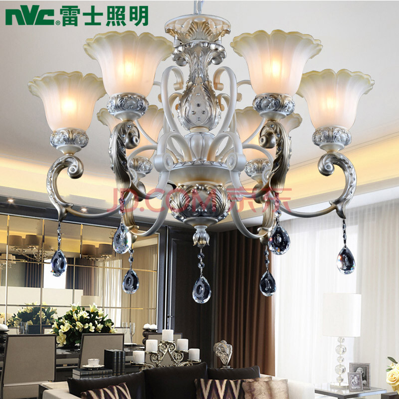 雷士 欧式吊灯奢华水晶创意复古美式客厅卧室餐厅吊灯