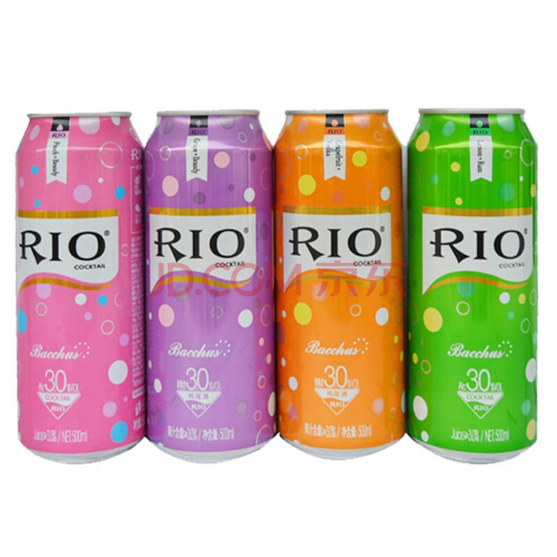 锐澳(rio)洋酒 鸡尾酒 预调酒 500ml*6罐(四种口味)