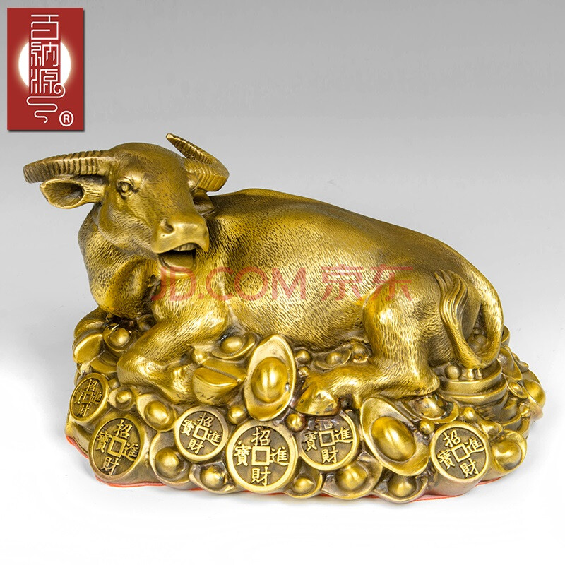属牛的好运聚财壁纸,属牛的人用什么图片 百纳源 铜十二生肖摆件 招财铜牛金钱牛风水装饰工艺品化太岁 超大号